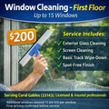 Window Cleaning – First Floor (Up to 15 Windows)